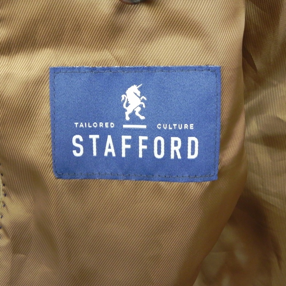 Stafford Blazer Mens 50R Classic Fit Corduroy Suit Jacket Sport Coat Elbow Patch - Picture 4 of 13